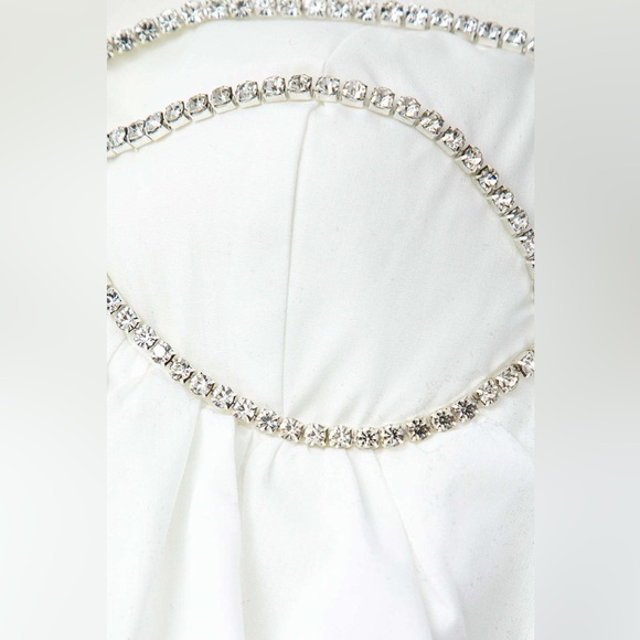 V-neck Rhinestone Decor Mini Dress - Picture 8 of 9